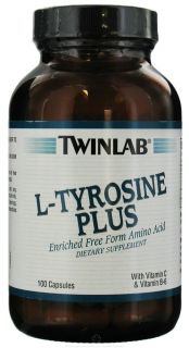 Twinlab   L Tyrosine Plus Enriched Free Form Amino Acid   100 Capsules