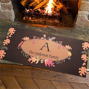 Personalized Doormats   Fall Leaves