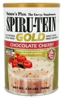 Natures Plus   Spiru Tein Gold High Protein Energy Meal Powder Chocolate Cherry   1.03 lbs.
