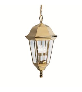 Grove Mill 3 Light Outdoor Pendants/Chandeliers in Polished Brass 9889PB