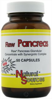 Natural Sources   Raw Pancreas   50 Capsules