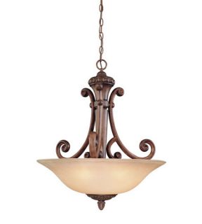 Carlyle 3 Light Pendants in Canyon Clay 2404 54