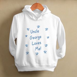 Personalized Kids Hooded Sweatshirts   Somebody Loves Me