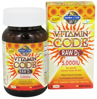 Garden of Life   Vitamin Code Raw D3 5000 IU   60 Capsules