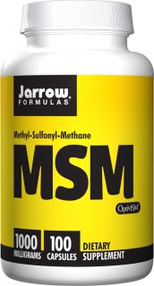 Jarrow Formulas   MSM Sulfur 1000 mg.   100 Capsules