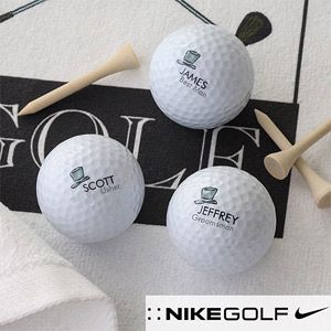 Personalized Nike Mojo Golf Ball Set   Wedding Party Design