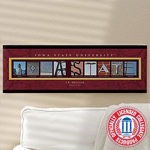 Iowa State Personalized Campus Photo Letter Art