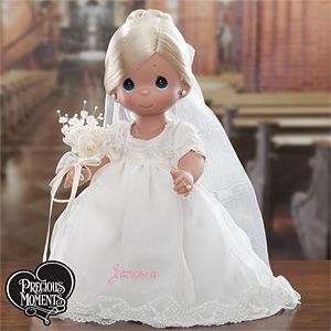 Personalized Precious Moments Dolls   Blonde Bride