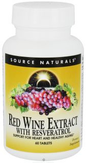 Source Naturals   Red Wine Extract with Resveratrol   60 Tablets