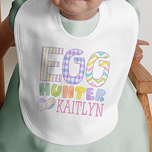 Personalized Easter Baby Bibs   Egg Hunter