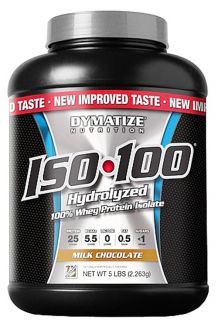 Dymatize Nutrition   ISO 100 100% Hydrolyzed Whey Protein Isolate Milk Chocolate   5 lbs.