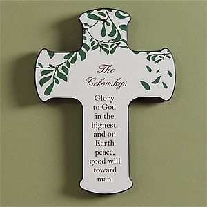 Personalized Wall Cross   Blessings of Christmas