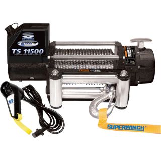 Tiger Shark 12 Volt DC Winch with Remote   11,500 Lb. Capacity, 6 HP, Model