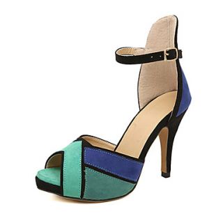 Leatherette Womens Stiletto Heel Peep Toe Sandals Shoes(More Colors)