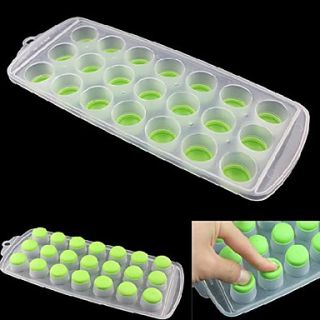 21 Holes Icy Cube Tray, Food Safe Silicone and PP Material, Random Color