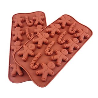 Silicone Cane and Snowman Shape Chocolate Tray (Color Randoms)