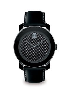 Movado Large Bold Stainless Steel Watch   Black