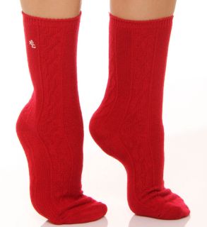 Lauren Ralph Lauren 34012 Cable Poly Blend Trouser Socks   2 Pair Pack