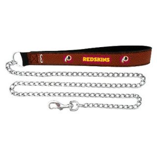 Washington Redskins Football Leather 3.5mm Chain Leash   L