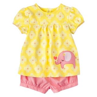 Just One YouMade by Carters Girls 2 Piece Set   Pink/Yellow 6 M