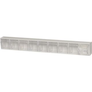 Quantum Storage Clear Tip Out Storage Bin   2 1/2 Inch x 23 5/8 Inch x 3 1/8