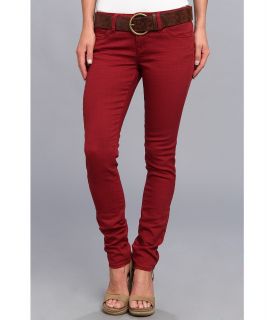 dollhouse Belted Color Skinny Jean in Ruby Womens Jeans (Red)