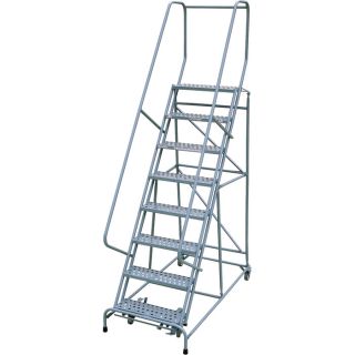 Cotterman Rolling Steel Ladder   450 Lb. Capacity, 8 Step Ladder, 80 Inch H