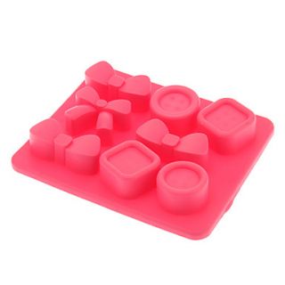 Bowknot Button Shaped Silicone aCandy Jelly Cake Mold Tray Cake Baking Muffin Cupcake Mold