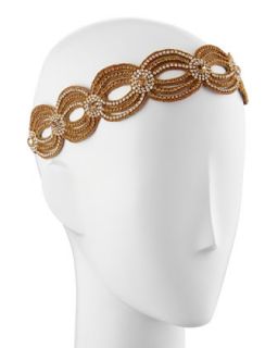 Rhinestone Elastic Headband, Gold