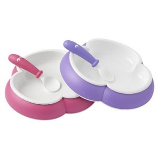 BABYBJ�RN 2pk Plate and Spoon Set   Purple/Pink