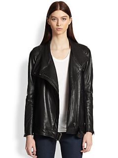 Helmut Lang Cluster Leather Jacket   Black