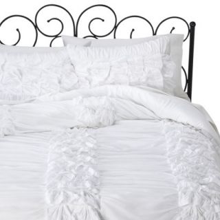 Xhilaration Textured Comforter Set   White (Twin)