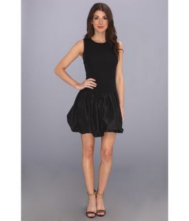 Rebecca Taylor Sleeveless Cloque Taffeta Dress Womens Dress (Black)