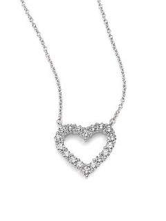 Kwiat Diamond & 18K White Gold Heart Pendant Necklace   White Diamond
