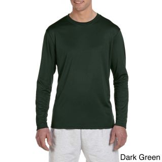 Champion Champion Mens Double Dry Performance Long Sleeve T shirt Green Size XXL