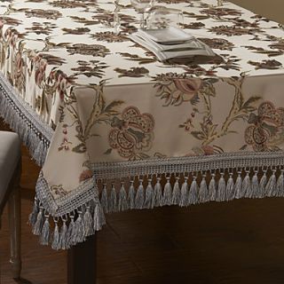 Silk Embroidery Narcissus Pattern Table Cloth