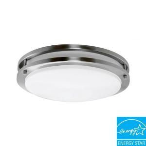 Efficient Lighting Contemporary Round Flush Mount in Brushed Nickel Finish with Bulbs DISCONTINUED EL 825 123