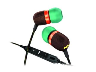 House of Marley Smile Jamaica EM JE003 RA 3.5mm Connector In Ear Headphones with Mic and 3 Button Controller   Rasta
