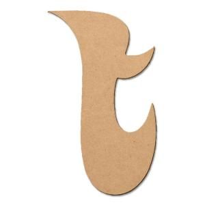 Design Craft MIllworks 8 in. MDF Wavy Wood Letter (T) 47307