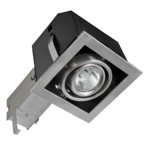 BAZZ Single Cube 4 1/2 in. Brushed Chrome Halogen Recessed Kit CUBG301B