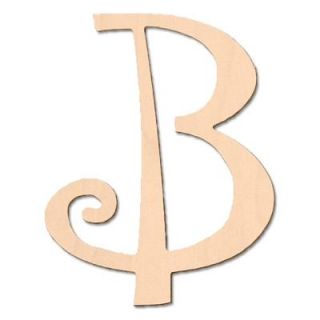 Design Craft MIllworks 8 in. Baltic Birch Curly Wood Letter (B) 47001