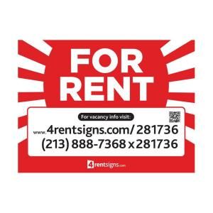 4RentSigns Double Sided Corrugated Plastic Yard Sign with Web Site Private Phone Number and QR Code DISCONTINUED 1100002