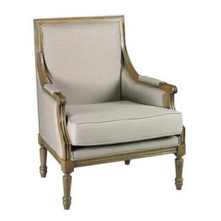Home Decorators Collection Marie Grey Faux Linen Arm Chair 0280600270