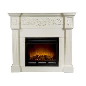 Southern Enterprises Calvert 45 in. Electric Fireplace in Ivory FA9279E
