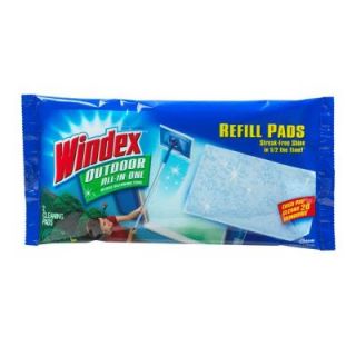 Windex Outdoor All In One Glass Cleaning Tool Refill Pads (2 Pads, 9 Pack) 70118