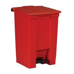 Rubbermaid Commercial Products 12 gal. Fire Safe Red Step On Container FG 6144 RED