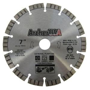 Archer USA 7 in. Diamond Blade for Concrete Cutting LWCP07