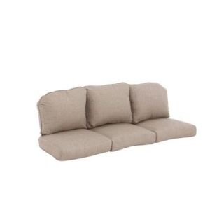 Hampton Bay Walnut Creek Wheat Replacement Outdoor Sofa Cushions FRS62265T CW