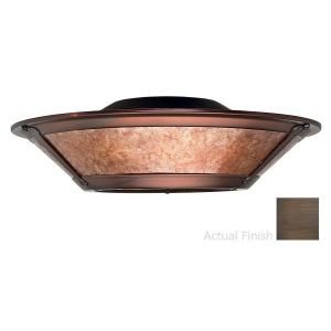 Casablanca 3 Light Brushed Cocoa Ceiling Fan Integrated Mica Fixture with Glass Light Kit KG1N 546