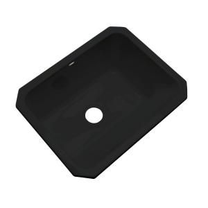 Thermocast Kensington Undermount Acrylic 25x19.5x12 in. 0 Hole Single Bowl Utility Sink in Black 21099 UM